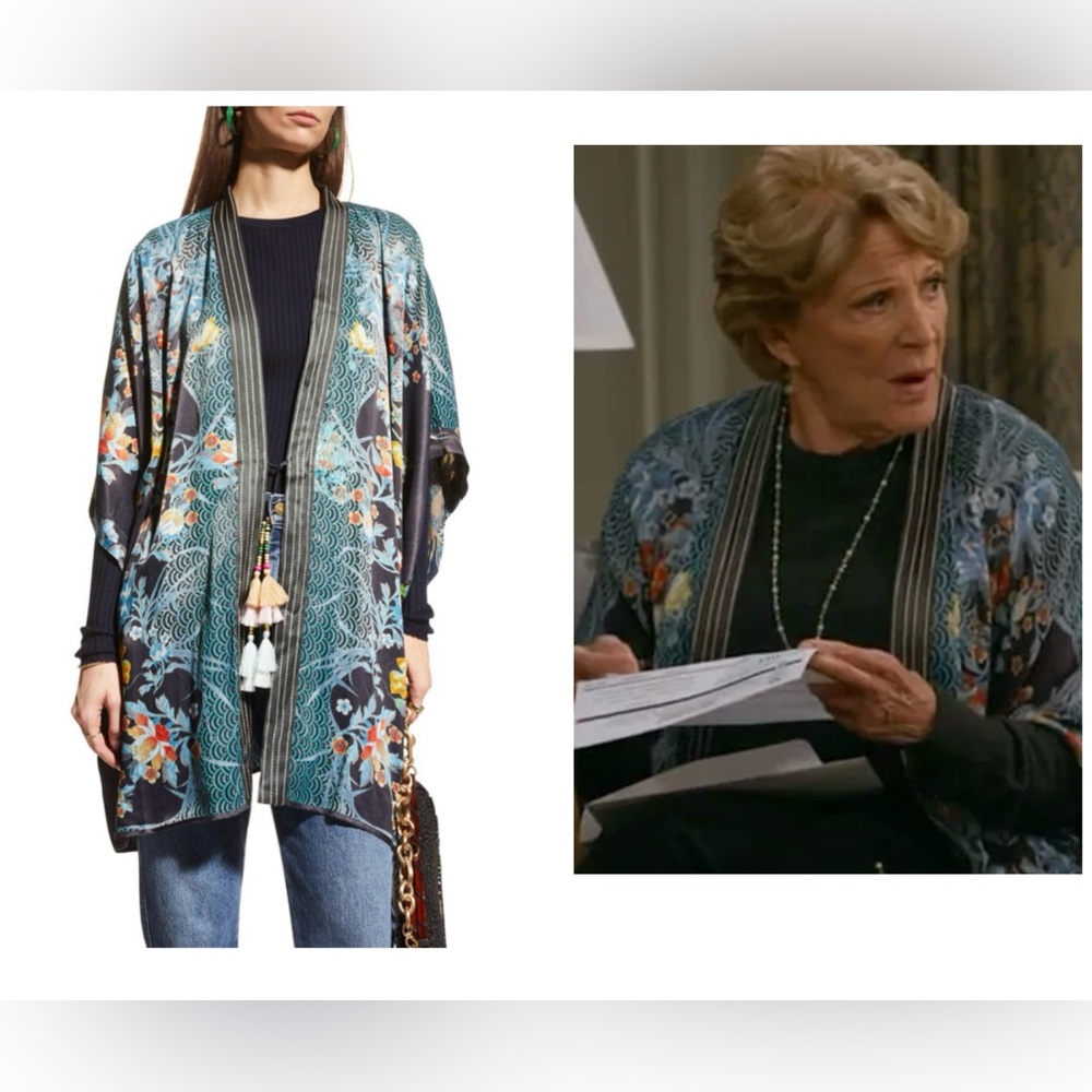 Johnny Was Millicent Reversible Bohemian Kimono SOLD OUT Floral Flair Sleeve